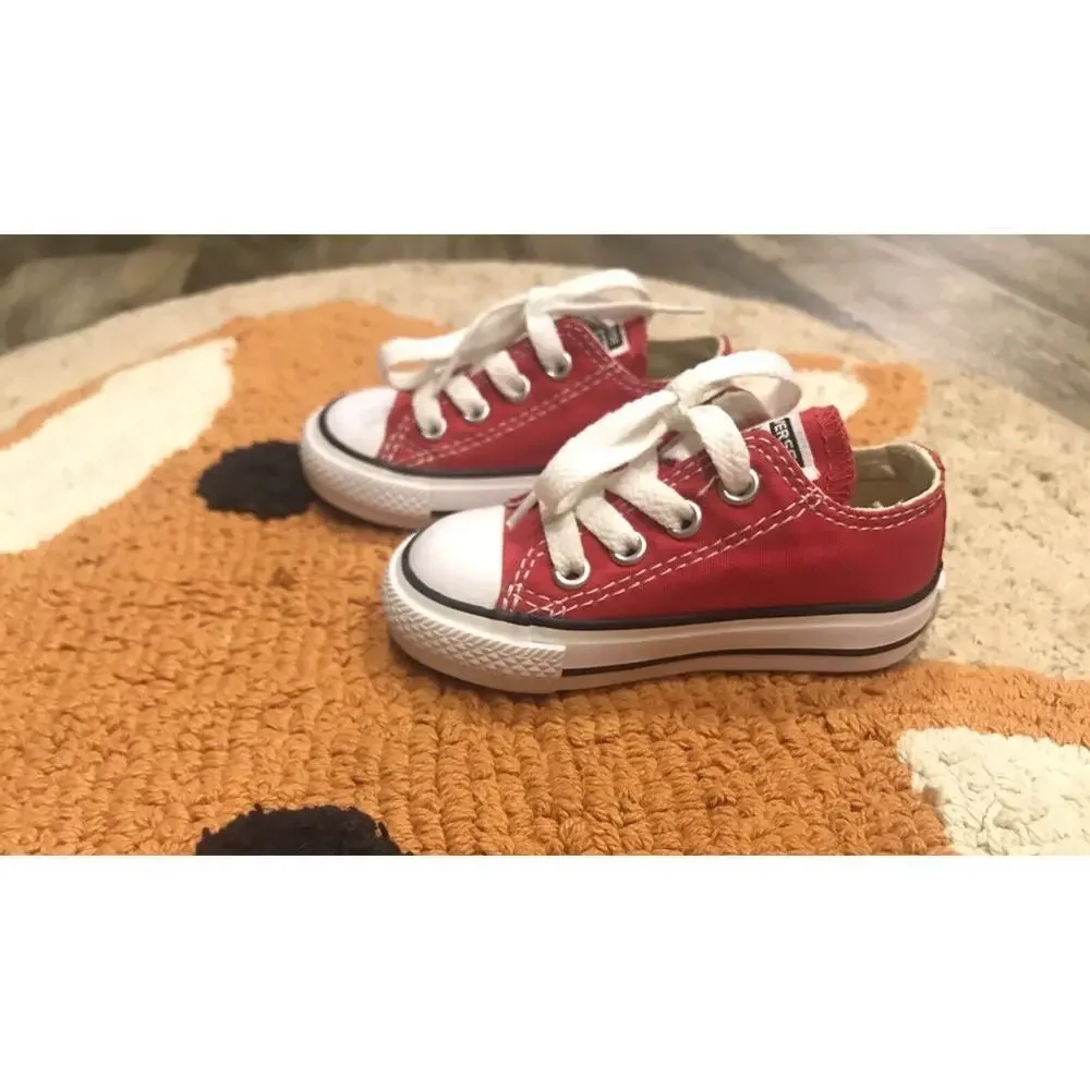 Converse Kids Red Low Top Sneakers
